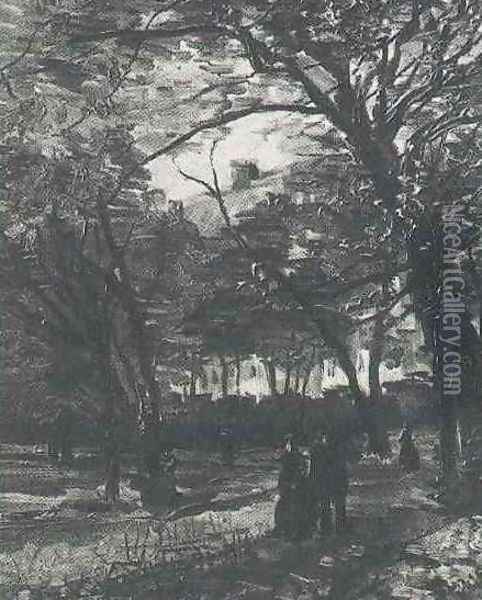 Bois De Boulogne With People Walking The II Oil Painting - Vincent Van Gogh