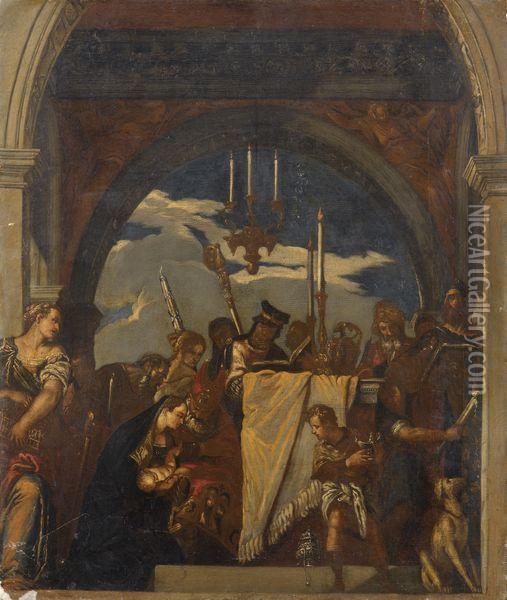 Presentation Au Temple Oil Painting - Paolo Veronese (Caliari)