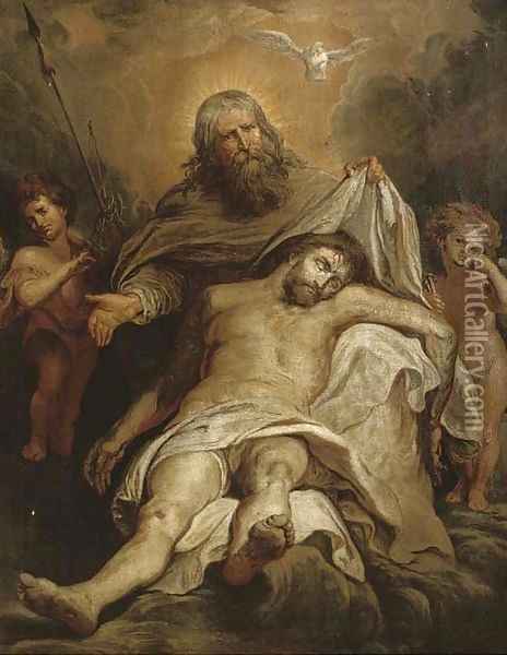 The Holy Trinity Oil Painting - Sir Peter Paul Rubens