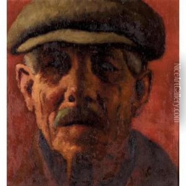 Portrait Of A Man Oil Painting - Arthur Segal