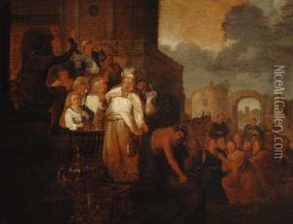 Saint Paul And Saint Barnabas In Lystra Oil Painting - Willem De Poorter