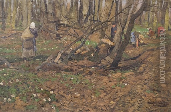 Woodruff-blossom Oil Painting - Hugo Muehlig