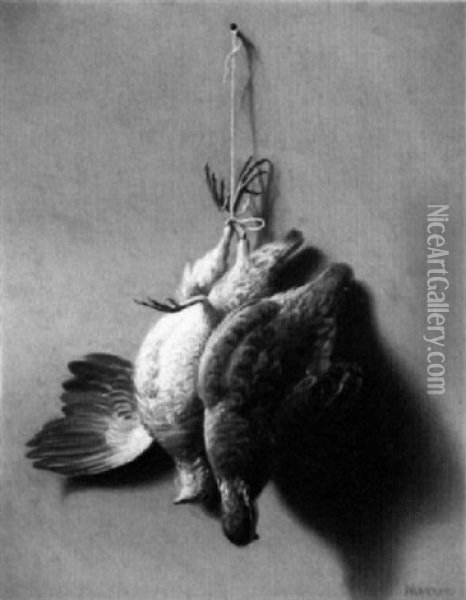 Hanging Game Birds Oil Painting - William H. Machen