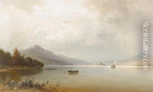 Maria Worth Am Worthersee. Oil Painting - Josef Willroider