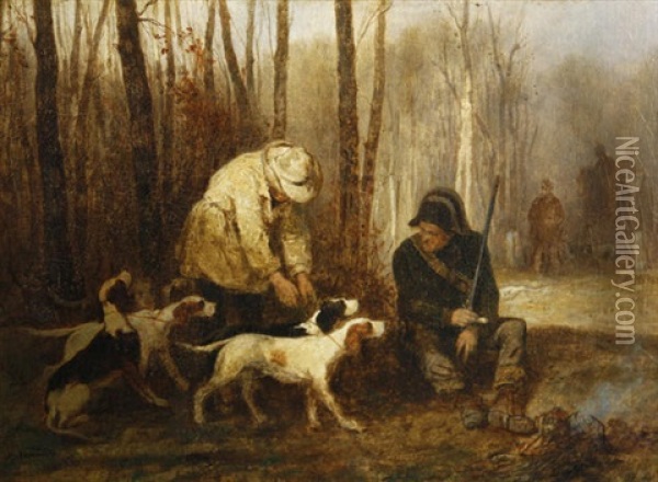The Hunting Expedition Oil Painting - Joseph Beaume