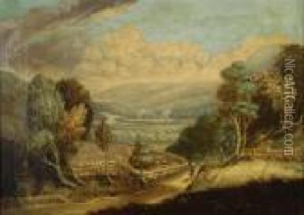 Homeward Way To The Highland Oil Painting - Alexander Nasmyth