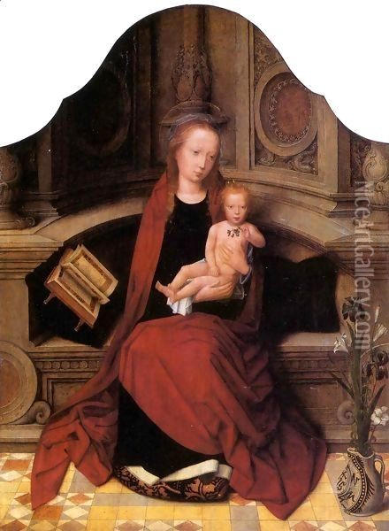 Virgin and Child Enthroned Oil Painting - Adriaan Isenbrant