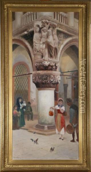 Motiv Fran Venedig Oil Painting - Frans Wilhelm Odelmark