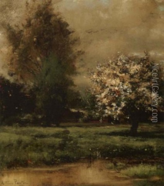 Spring Landscape Oil Painting - Arthur Parton