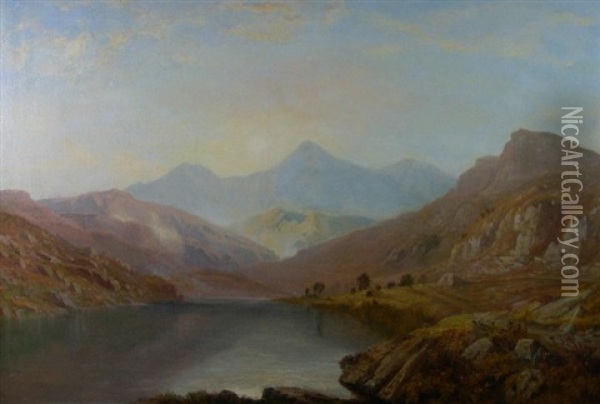 Snowdon From Capel Curig Oil Painting - Joseph Paul Pettitt