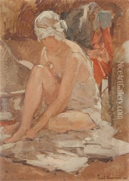 Bather Oil Painting - Andre Edmond Alfred Cluysenaar