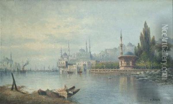 Constantinople. Oil Painting - R. Domba