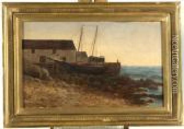 Old Dock, Grand Manan, N.b Oil Painting - Bryant Chapin