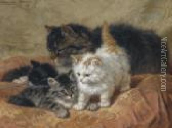 A Proud Mother Oil Painting - Henriette Ronner-Knip