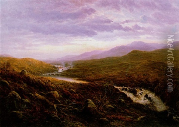 The Dhu Lochan - On The Black Water, Forest Of Mamore Oil Painting - Waller Hugh Paton