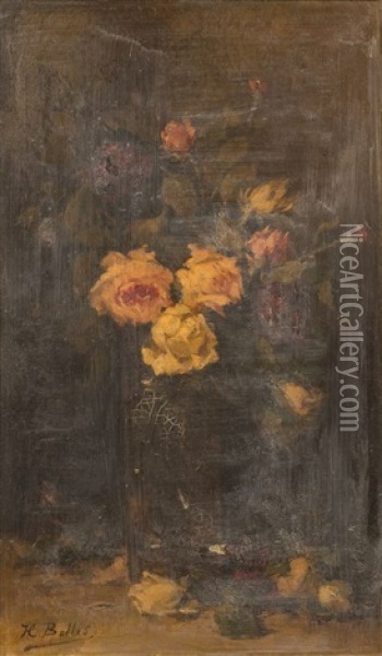 Le Bouquet De Fleurs Oil Painting - Hubert Bellis