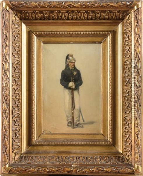 Dragon Du 7eme Regiment Oil Painting - Gustave Vient