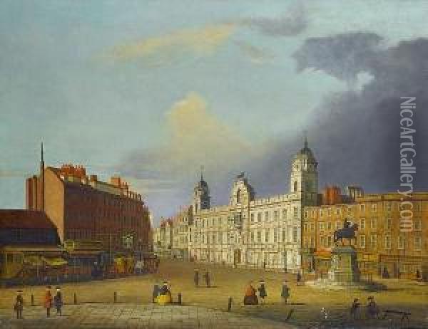 A View Of Northumberland House And Charing Cross From The North West Oil Painting - John Paul