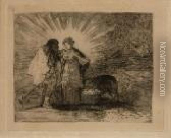 Esto Es Loverdadero Oil Painting - Francisco De Goya y Lucientes