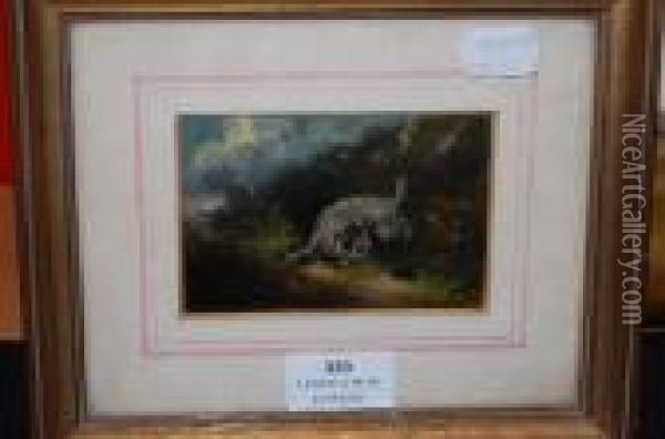 Terrier Oil Painting - George Armfield
