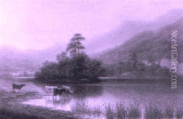 Rydal Water, Near Ambleside, Westmoreland Oil Painting - William Mellor