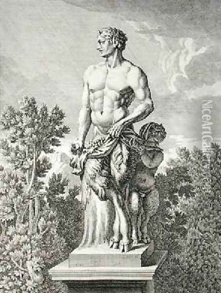 Statue of a Satyr at Versailles Oil Painting - Jean Lepautre