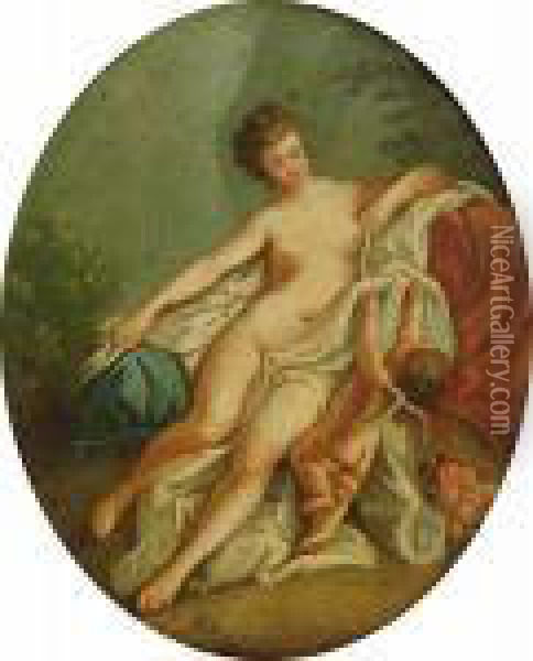 Venus And Cupid Oil Painting - Gustav Ranzoni