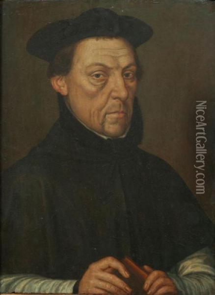 Portrait D'un Calviniste Oil Painting - Jean Clouet