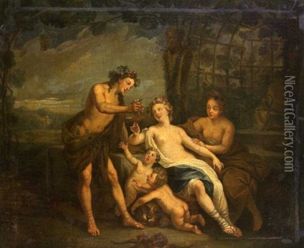 Venus Avec Ceres Et Bacchus Oil Painting - Bon De Boulogne
