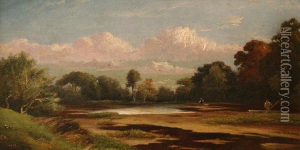 Paesaggio Oil Painting - Karl Pierre Daubigny
