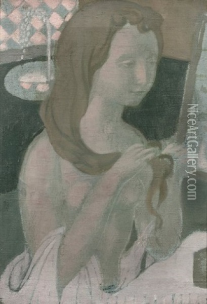 Jeune Fille A Sa Toilette Oil Painting - Maurice Denis