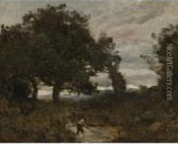 Pecheur Oil Painting - Jean-Baptiste-Camille Corot