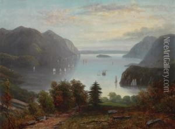View Of West Point, New York Oil Painting - Paul I Ritter
