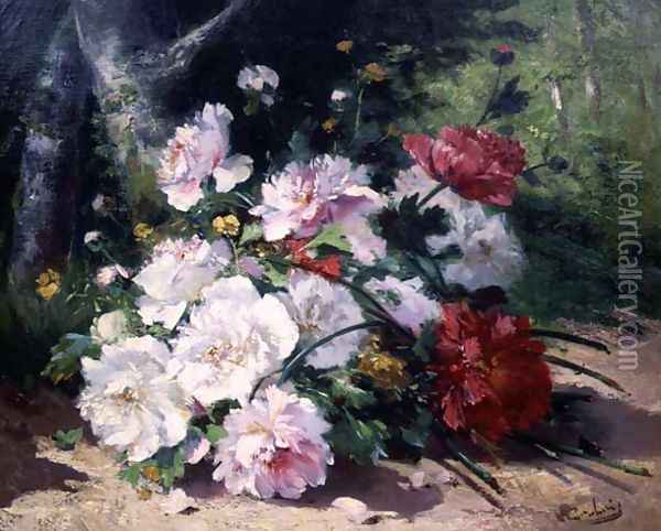 Still Life of Flowers Oil Painting - Eugene Henri Cauchois