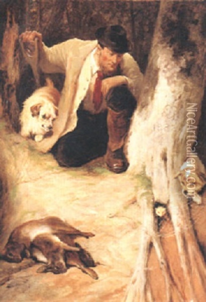 Jagare Med Hundar Oil Painting - Edward Algernon Stuart Douglas