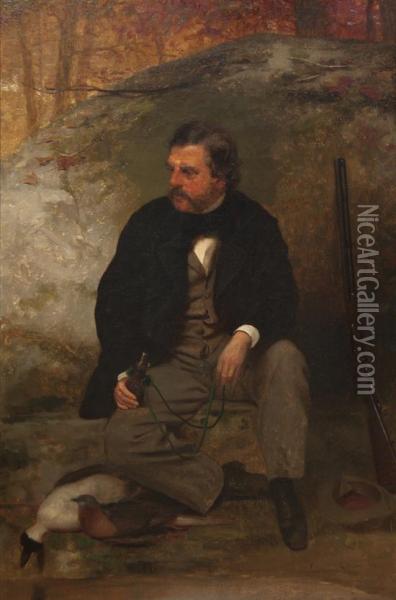 The Hunter Oil Painting - John George Brown