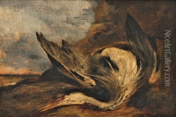 Dead Heron Oil Painting - Alexander Fraser the Younger