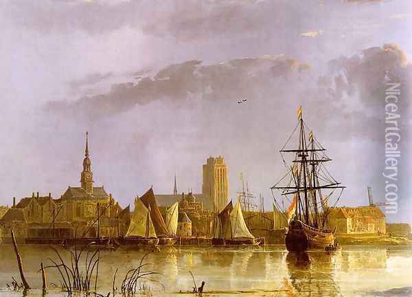 View of Dordrecht, 1650s Oil Painting - Aelbert Cuyp
