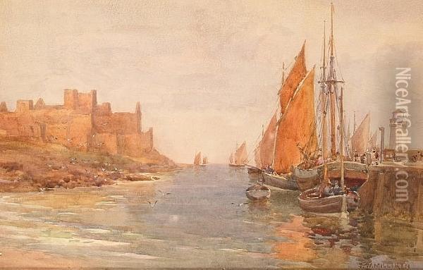 Peel Castle Oil Painting - James W. Milliken