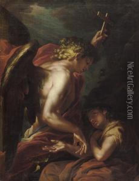 Tobias Und Der Engel Oil Painting - Daniel Seiter