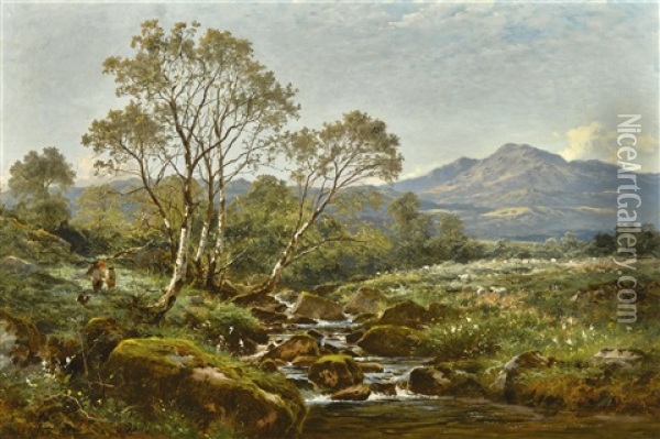The Stream From The Hills Oil Painting - Benjamin Williams Leader