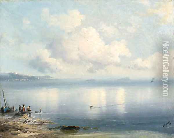 Tranquil Seascape Oil Painting - Ivan Konstantinovich Aivazovsky