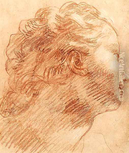 The Head of a Woman in profile to the right Oil Painting - Venetian School