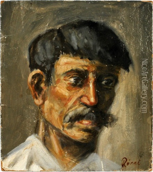 Portrait Of A Man Oil Painting - Jozsef Rippl-Ronai