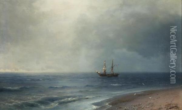 Rantamaisema Oil Painting - Ivan Konstantinovich Aivazovsky