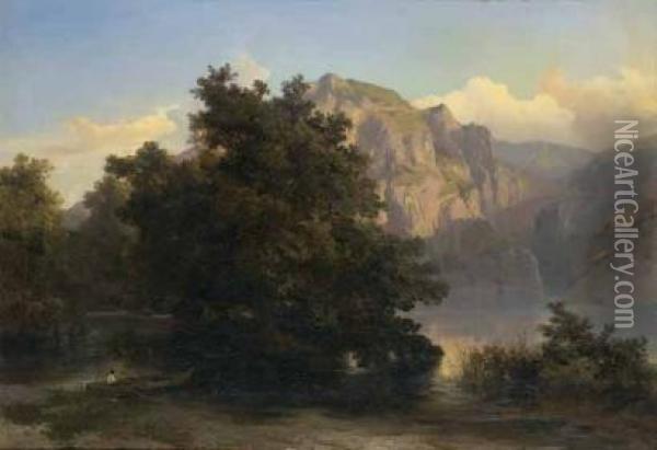 Lago Di Valmadrera Oil Painting - Fulvia Bisi