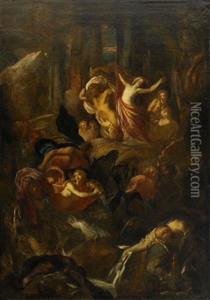 Allegori Oil Painting - Kaspar Jacob Opstal the Younger