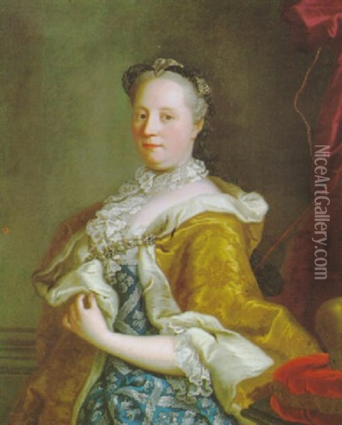 Bildnis Der Kaiserin Maria Theresia Oil Painting - Christian Seybold