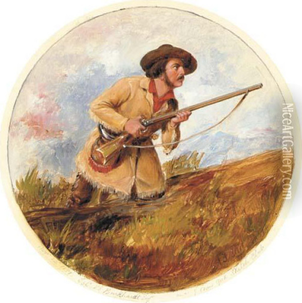 Ready To Fire Oil Painting - Arthur Fitzwilliam Tait