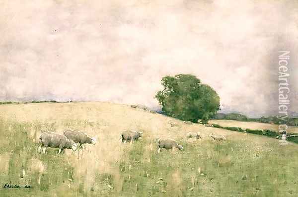 Fresh Pasture, 1883 Oil Painting - Edward Arthur Walton